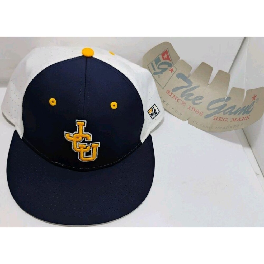 JCU John Carroll University Hat Cap Blue Stretch OSFM The Game NEW Vintage